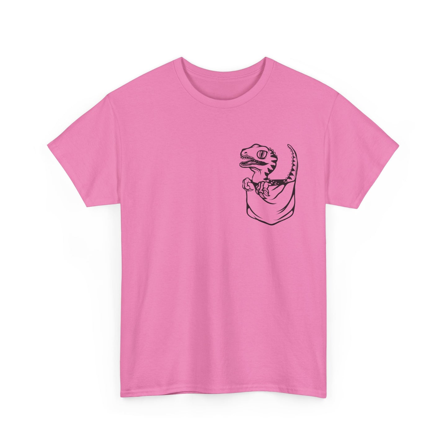 Raptor Pocket Tee - Fun Cotton Shirt for Dart Lovers, Casual Wear, Dino-Themed