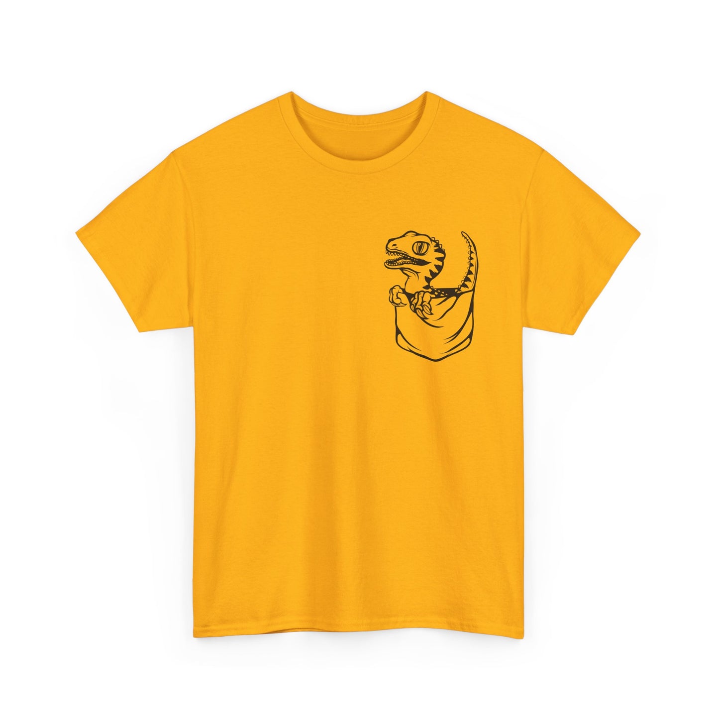 Raptor Pocket Tee - Fun Cotton Shirt for Dart Lovers, Casual Wear, Dino-Themed