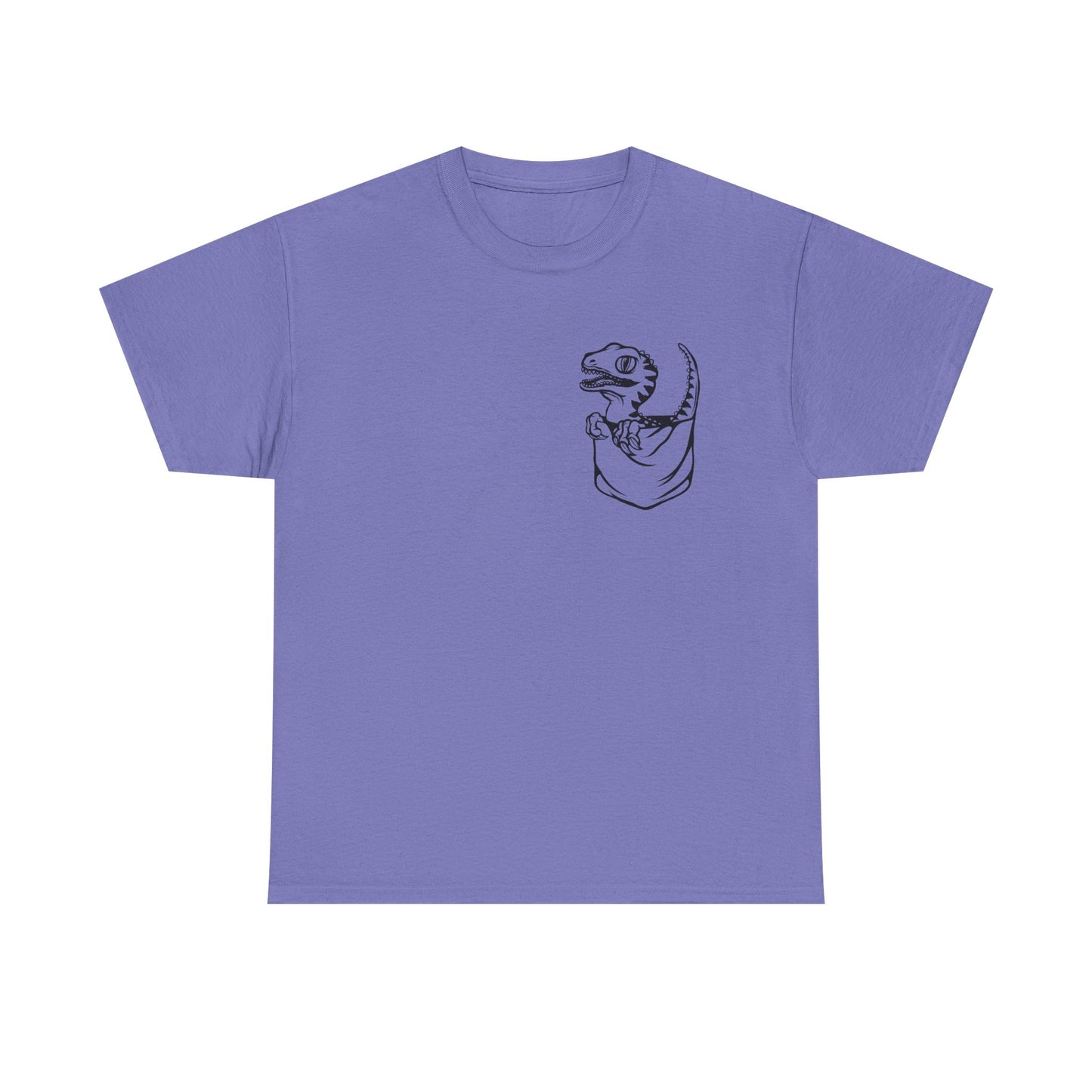 Raptor Pocket Tee - Fun Cotton Shirt for Dart Lovers, Casual Wear, Dino-Themed