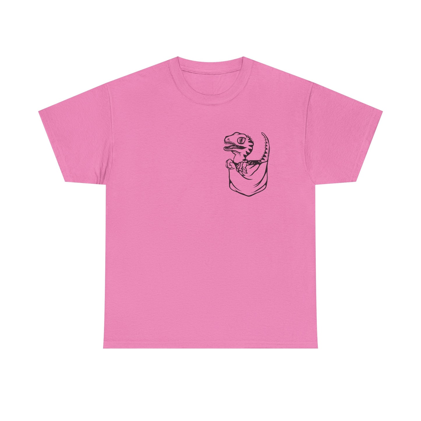 Raptor Pocket Tee - Fun Cotton Shirt for Dart Lovers, Casual Wear, Dino-Themed