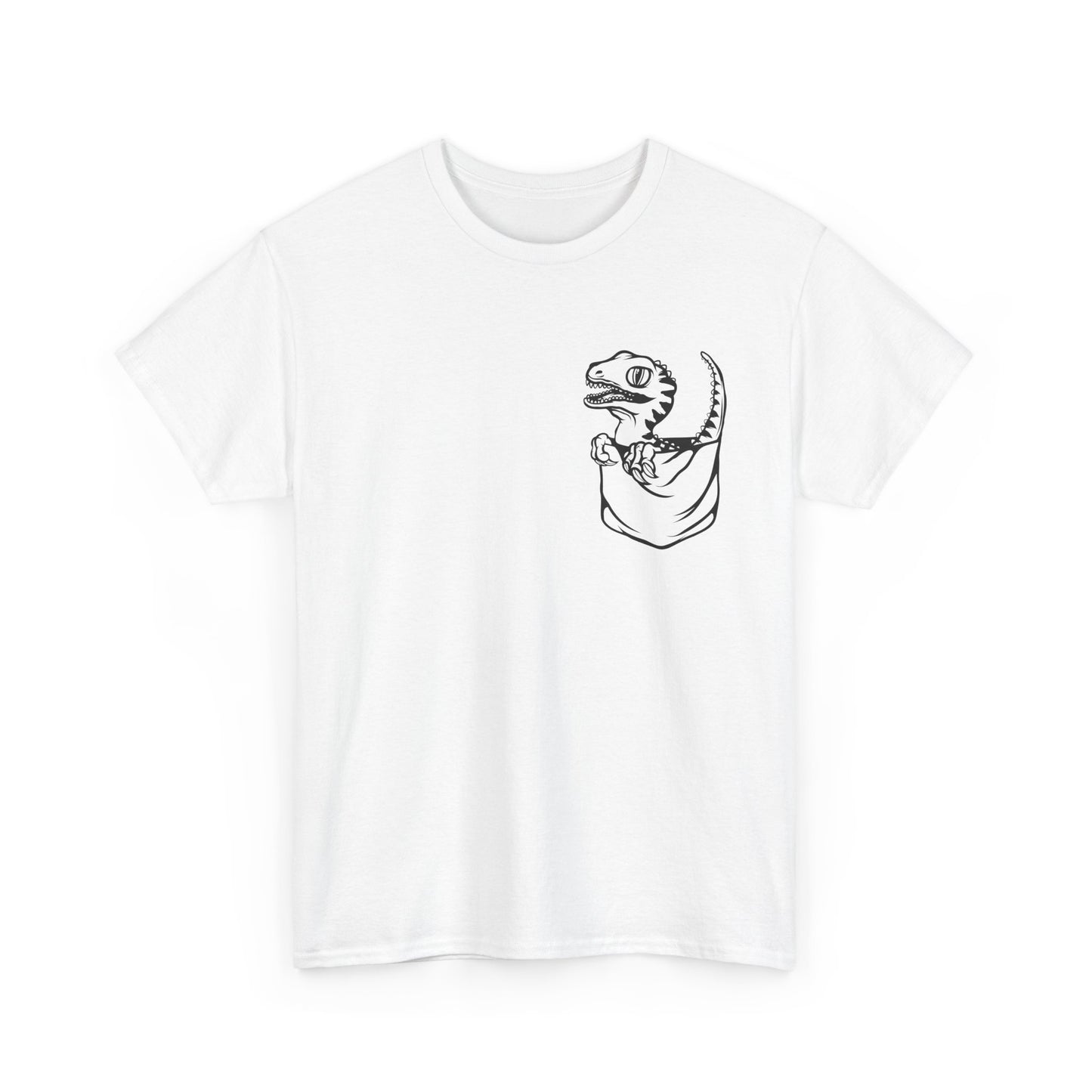 Raptor Pocket Tee - Fun Cotton Shirt for Dart Lovers, Casual Wear, Dino-Themed