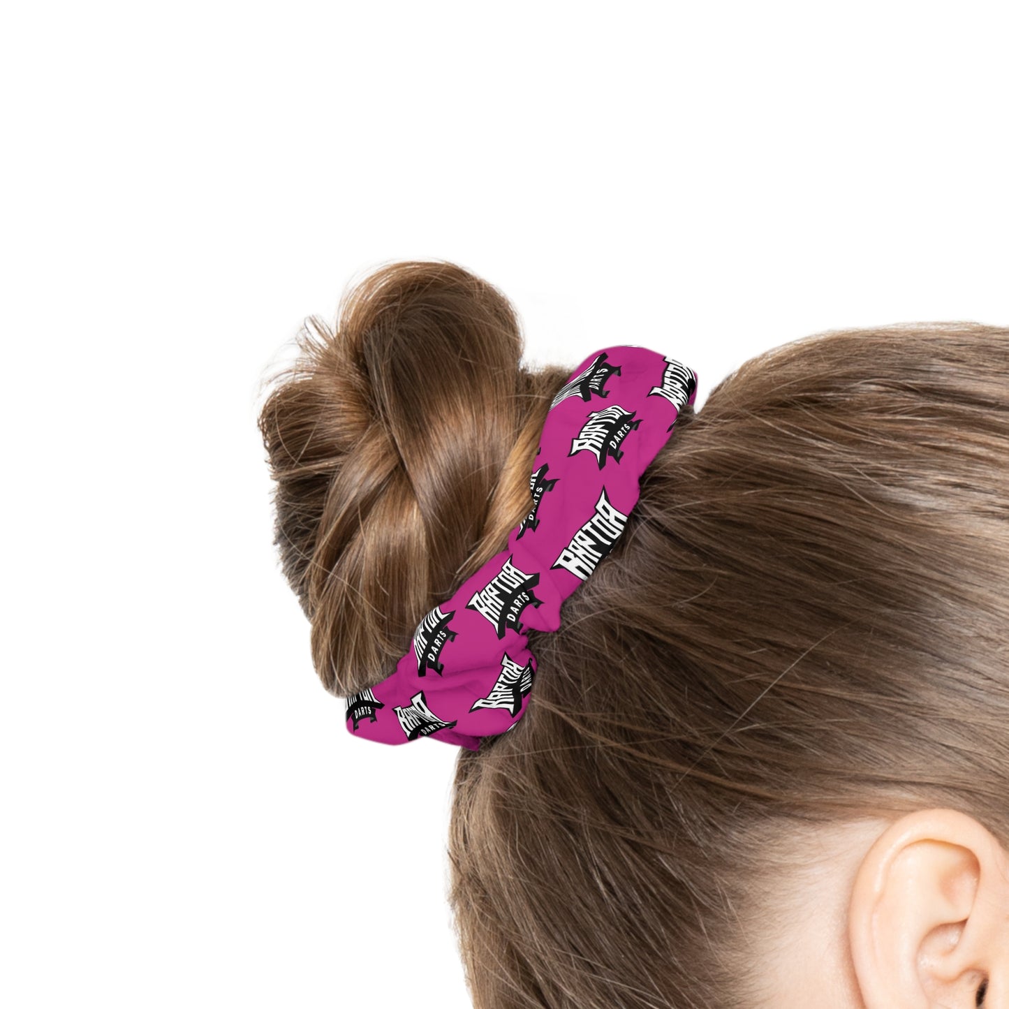 Raptor Darts Logo Scrunchie Pink