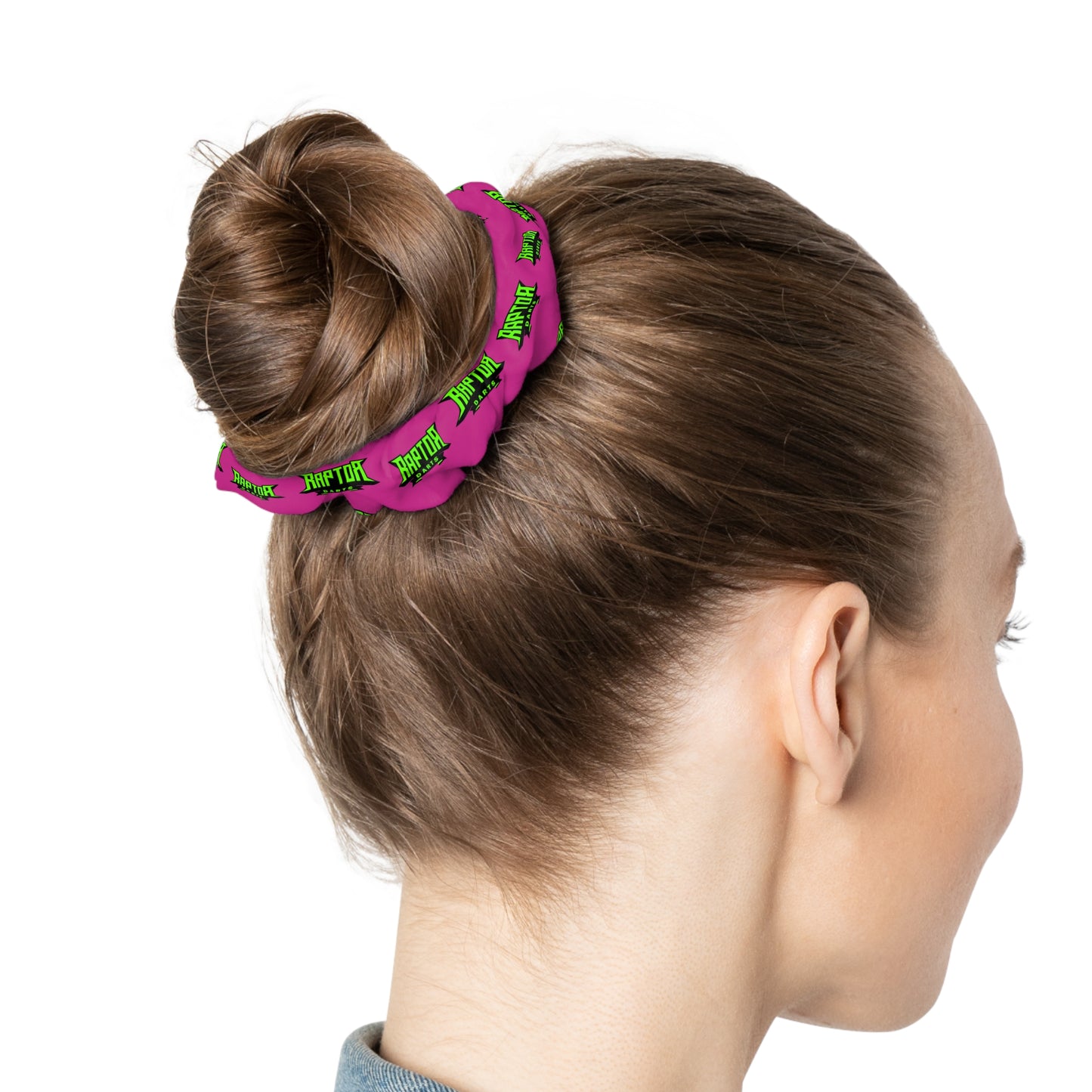 Raptor Darts Logo Scrunchie Pink/Green