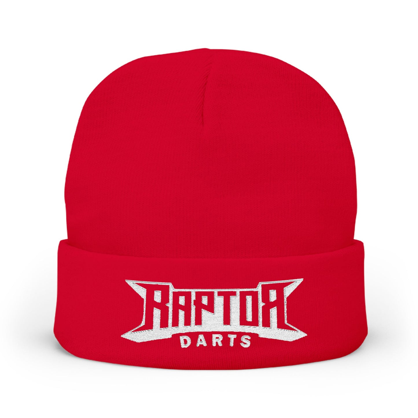 Raptor Darts Embroidered Knit Beanie, Stylish Winter Hat, Outdoor Accessory, Gifts for Him/Her, Casual Streetwear
