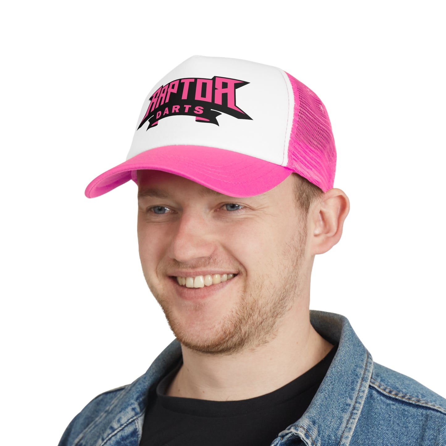 Raptor Darts Mesh Cap Pink Logo - Sporty Hat for Dart Enthusiasts