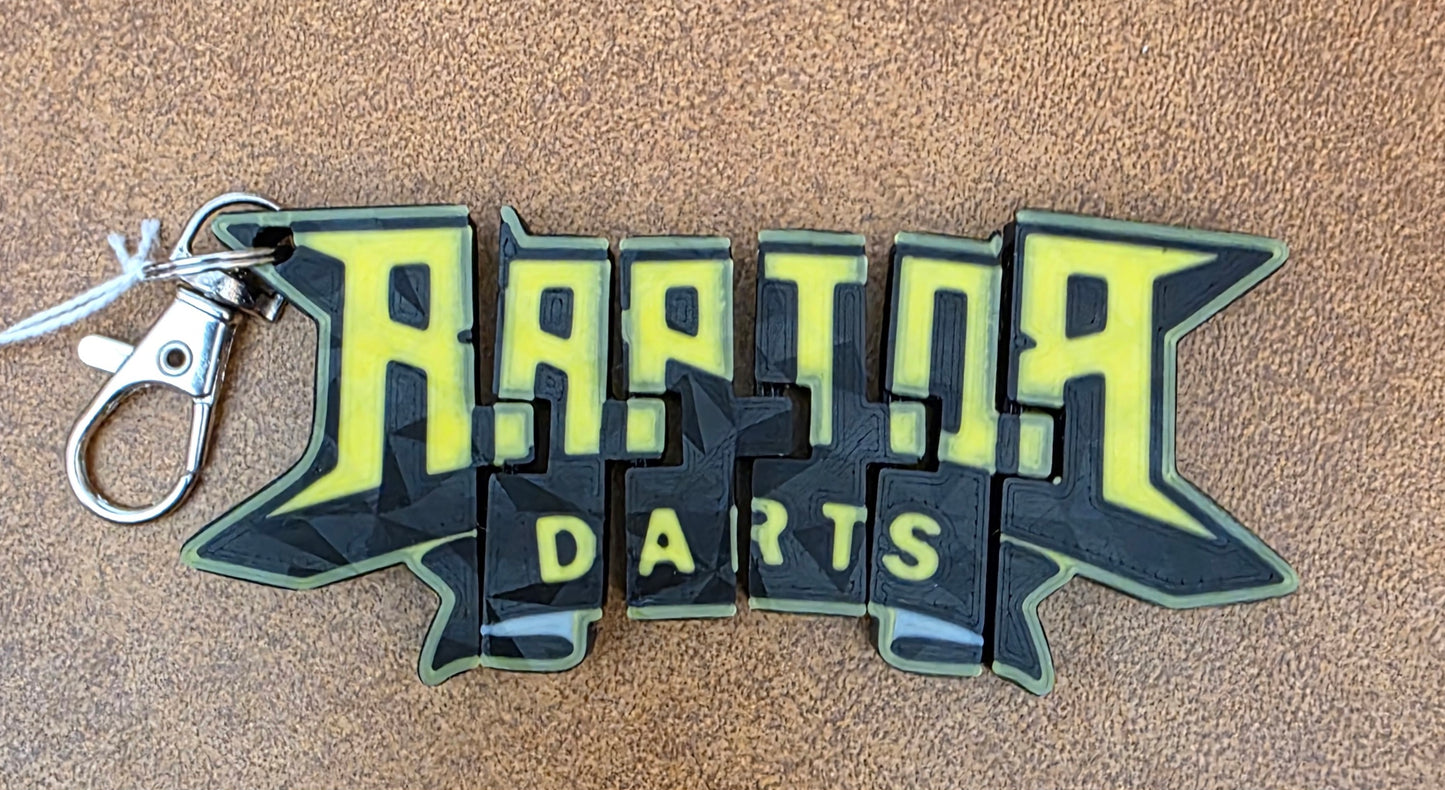 Raptor Darts Logo Flexi Keychain