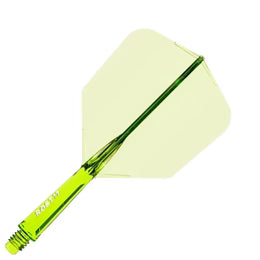 Cuesoul Rost 77 Integrated Dart Flights - Big Wing Clear Green