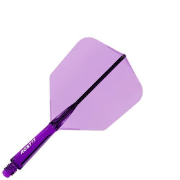 Cuesoul Rost 77 Integrated Dart Flights - Big Wing Clear Purple