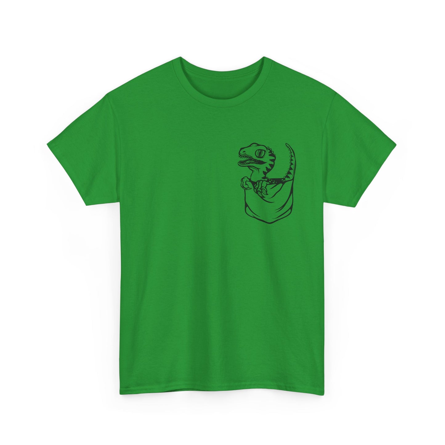 Raptor Pocket Tee - Fun Cotton Shirt for Dart Lovers, Casual Wear, Dino-Themed