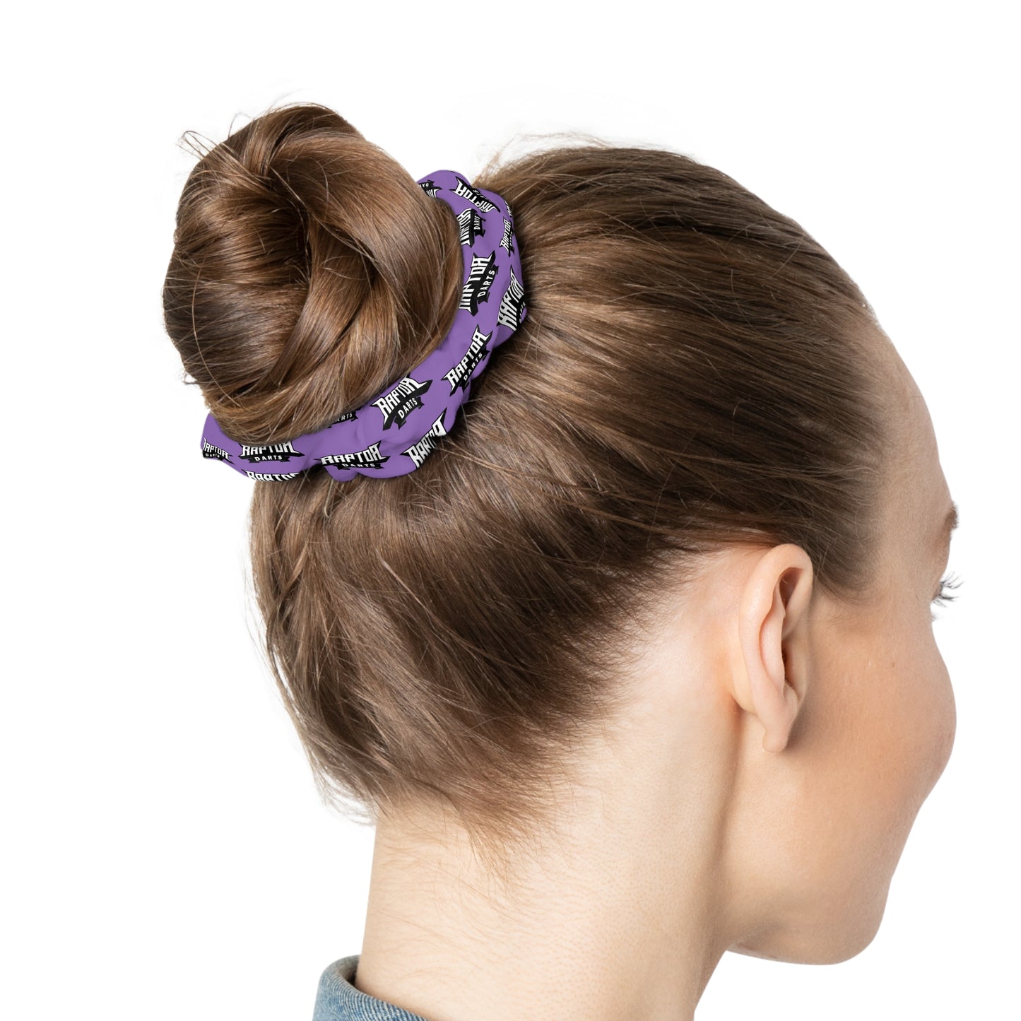 Raptor Darts Logo Scrunchie Light Purple