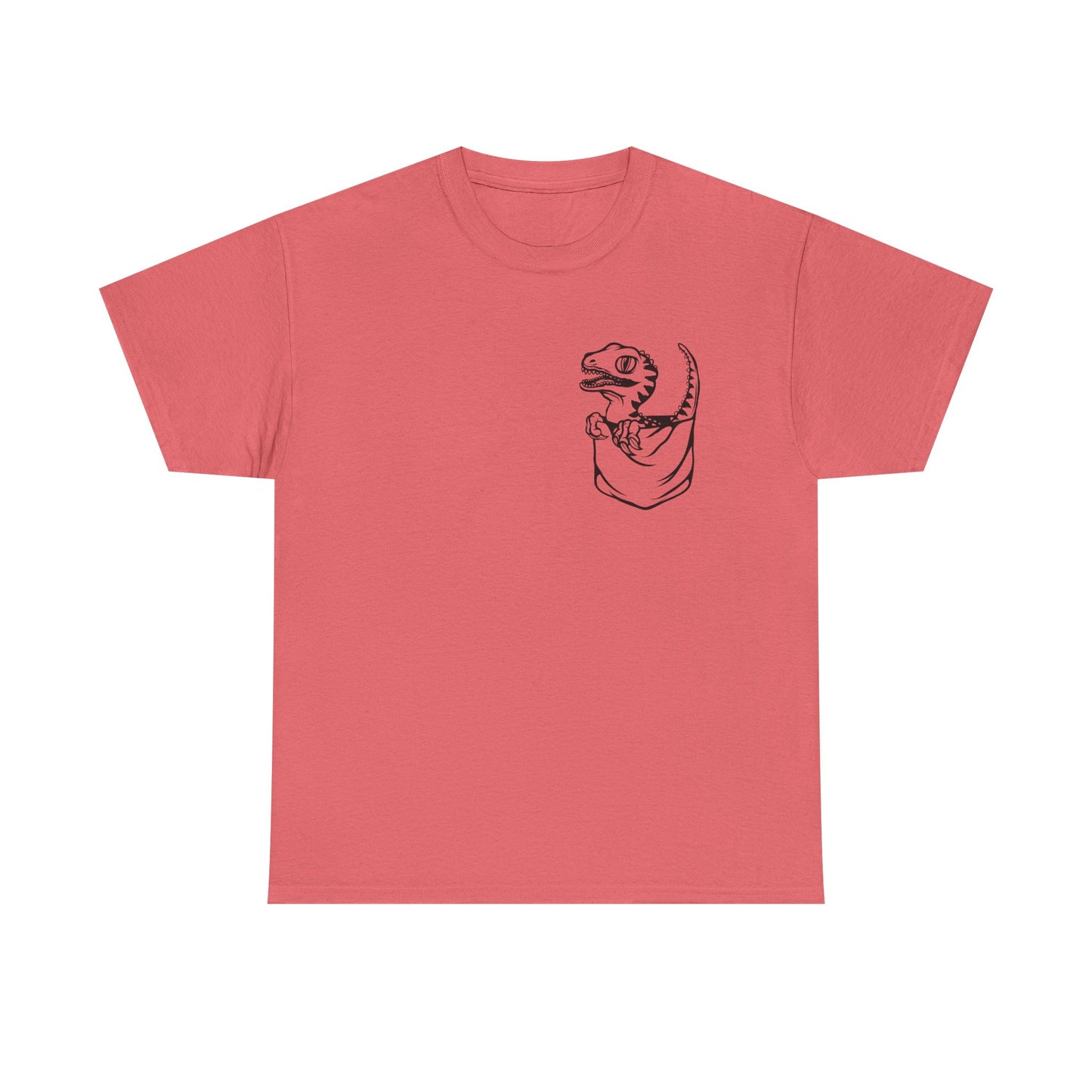 Raptor Pocket Tee - Fun Cotton Shirt for Dart Lovers, Casual Wear, Dino-Themed