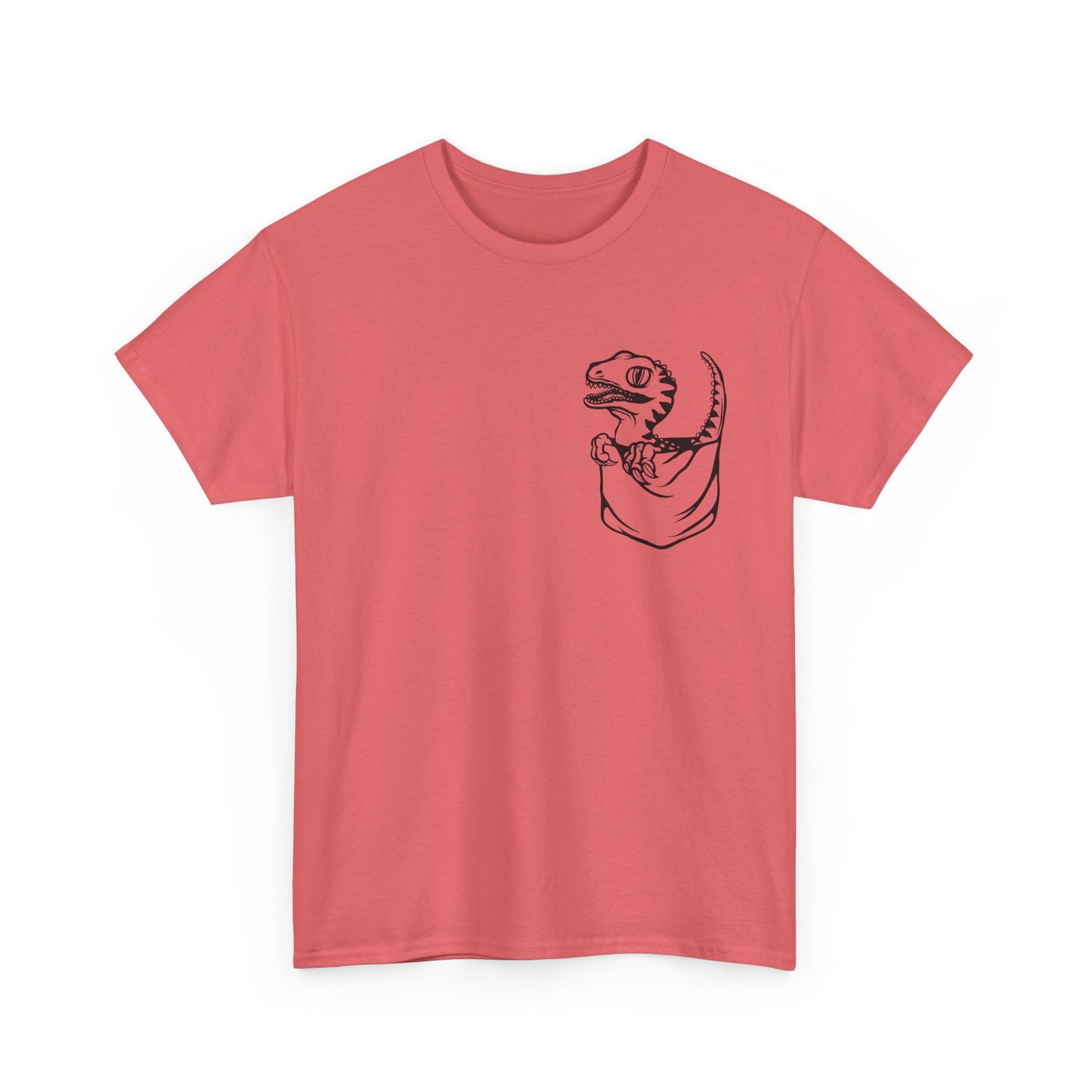 Raptor Pocket Tee - Fun Cotton Shirt for Dart Lovers, Casual Wear, Dino-Themed