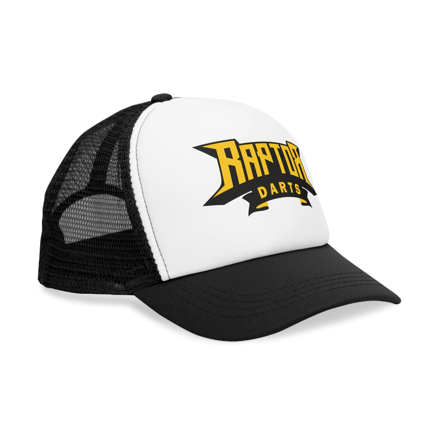 Raptor Darts Mesh Cap Black/Yellow - Perfect for Sports Lovers, Outdoor Adventures, Gifts for Darts Enthusiasts, Adjustable Fit, Casual Headwear