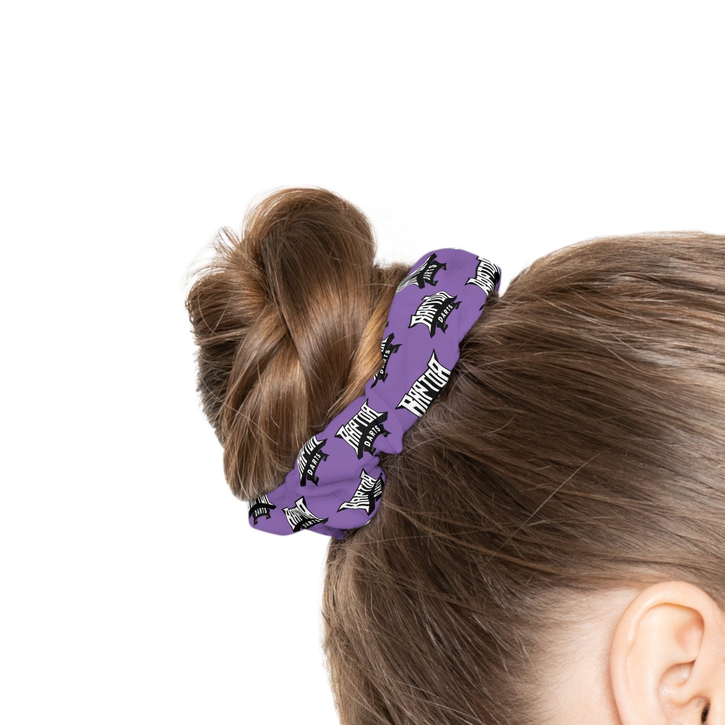 Raptor Darts Logo Scrunchie Light Purple