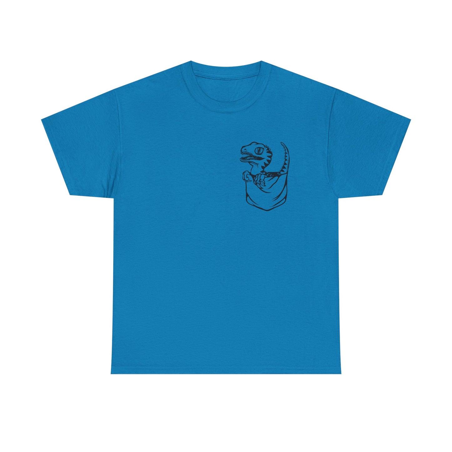 Raptor Pocket Tee - Fun Cotton Shirt for Dart Lovers, Casual Wear, Dino-Themed