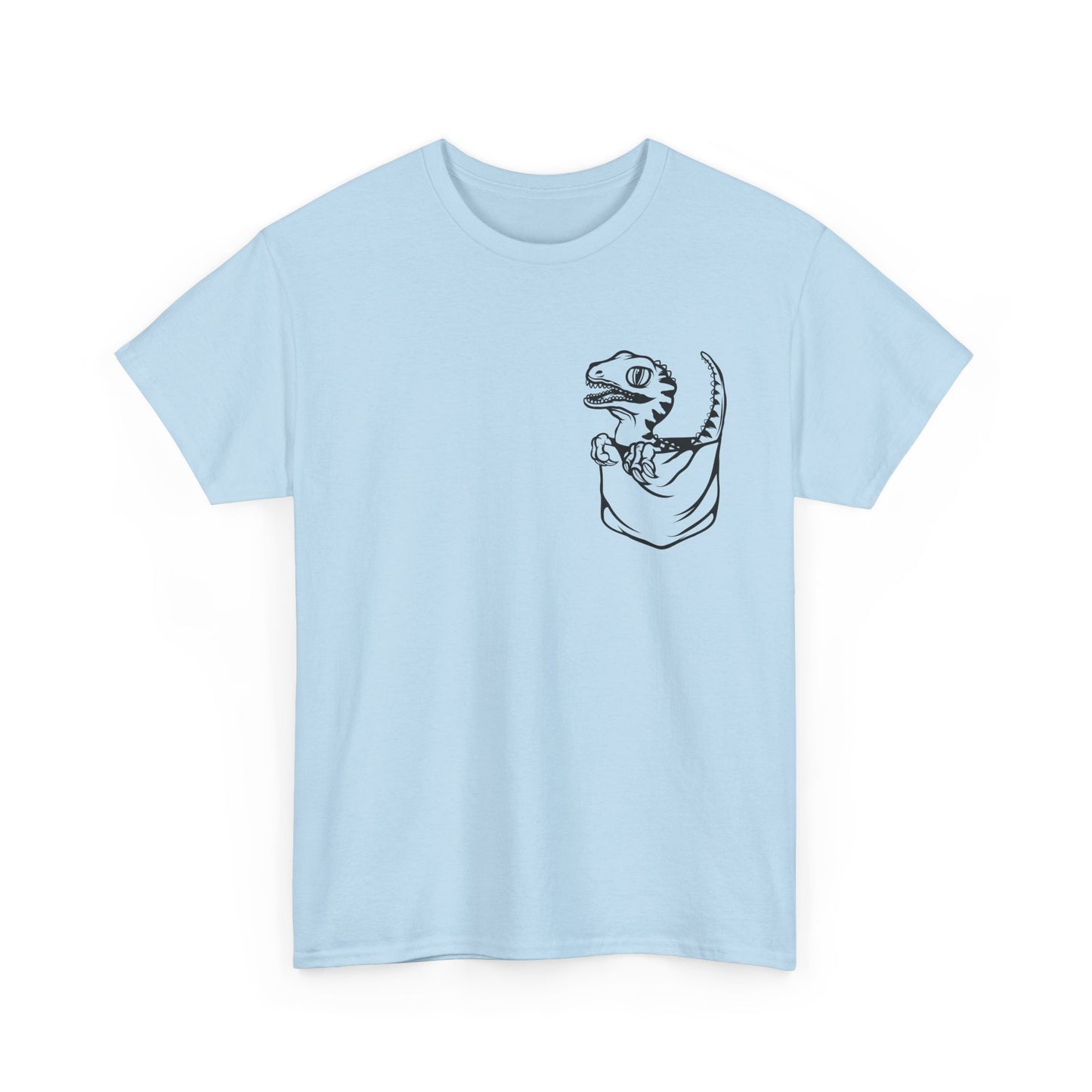 Raptor Pocket Tee - Fun Cotton Shirt for Dart Lovers, Casual Wear, Dino-Themed