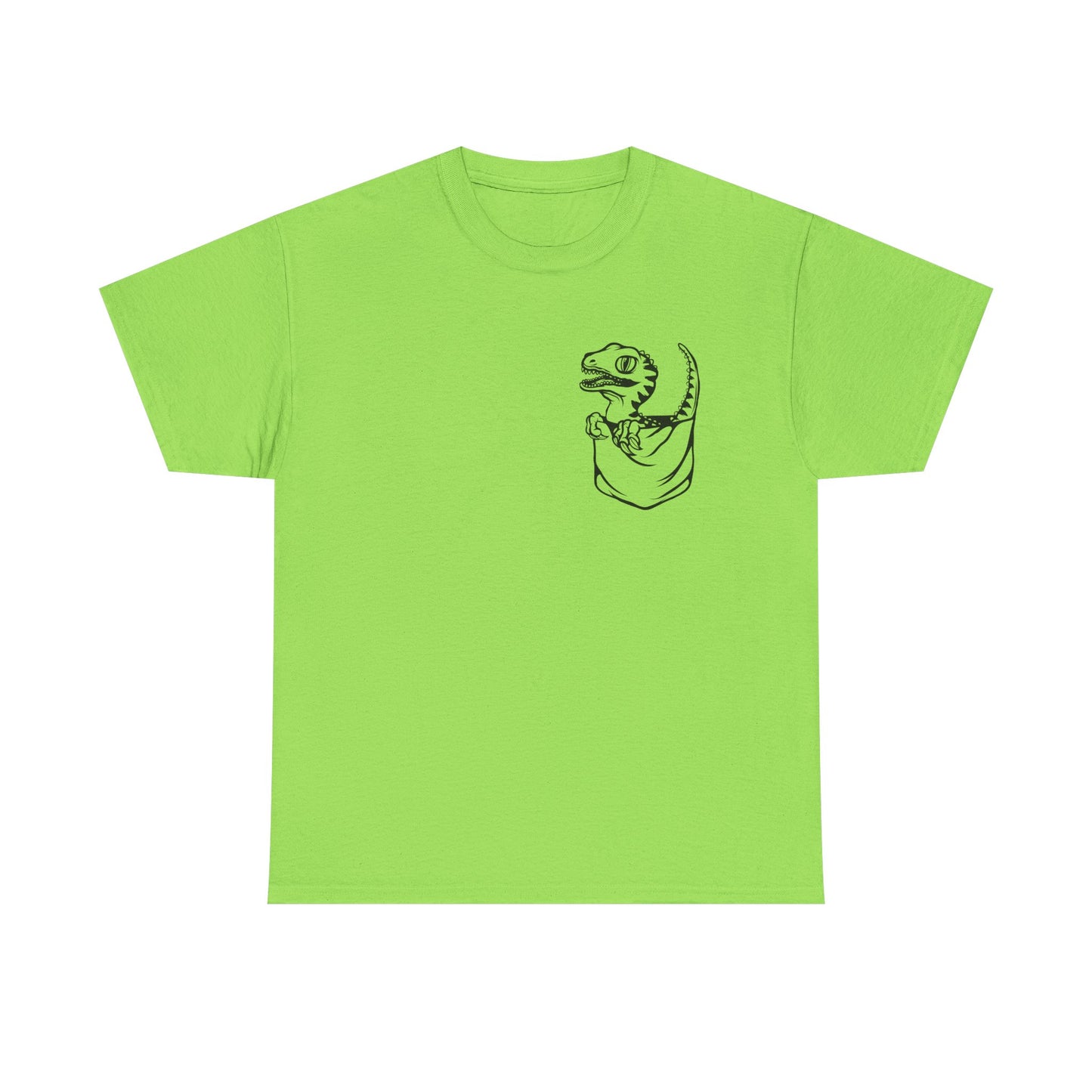 Raptor Pocket Tee - Fun Cotton Shirt for Dart Lovers, Casual Wear, Dino-Themed