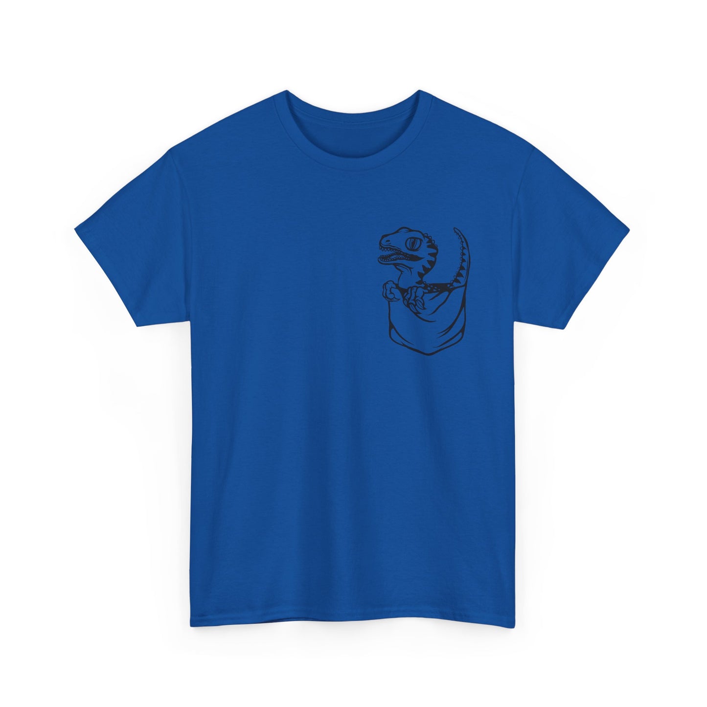 Raptor Pocket Tee - Fun Cotton Shirt for Dart Lovers, Casual Wear, Dino-Themed
