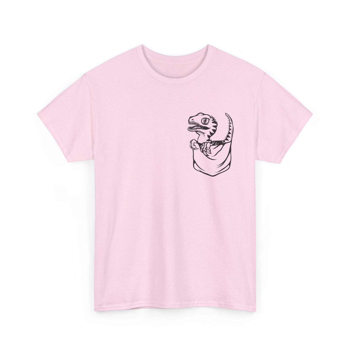 Raptor Pocket Tee - Fun Cotton Shirt for Dart Lovers, Casual Wear, Dino-Themed