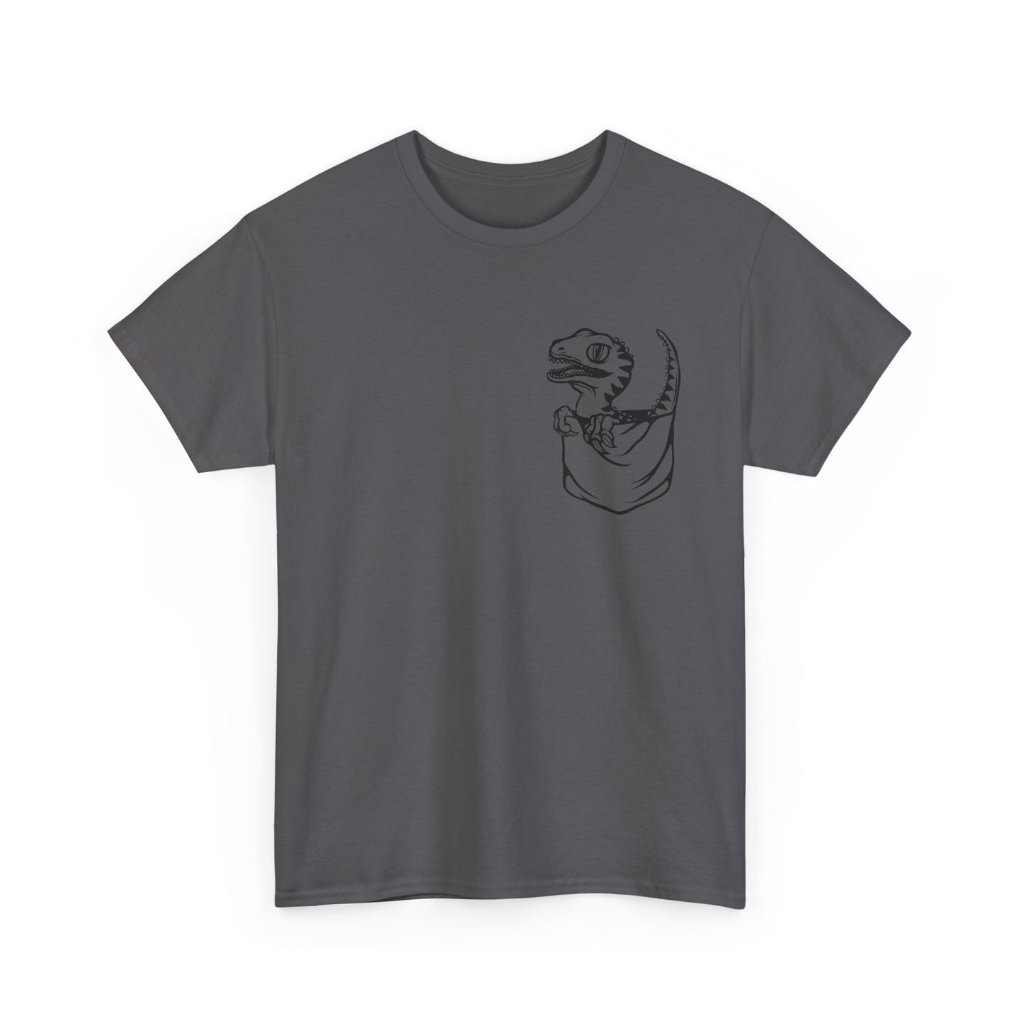 Raptor Pocket Tee - Fun Cotton Shirt for Dart Lovers, Casual Wear, Dino-Themed