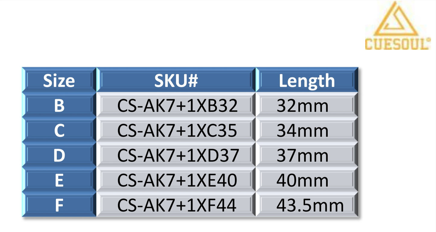 Cuesoul Tero AK7 Slim Dart Shafts Black