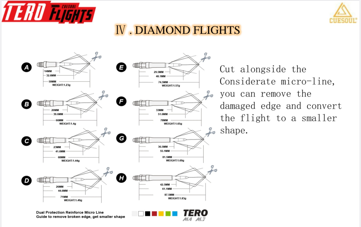 Cuesoul Tero Diamond Flights