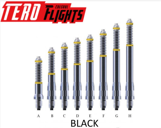 Cuesoul Tero AK7 Carbon Rod Dart Shafts -Black