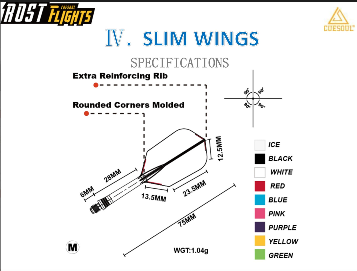AK5 Rost Integrated Dart Flights-Slim