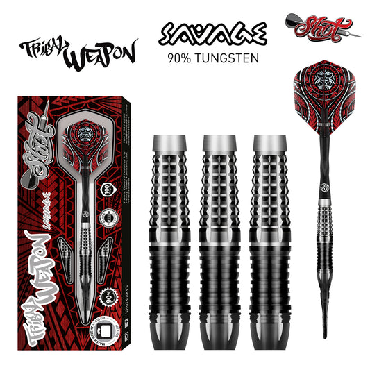 Tribal Weapon Savage Soft Tip Dart Set-90% Tungsten