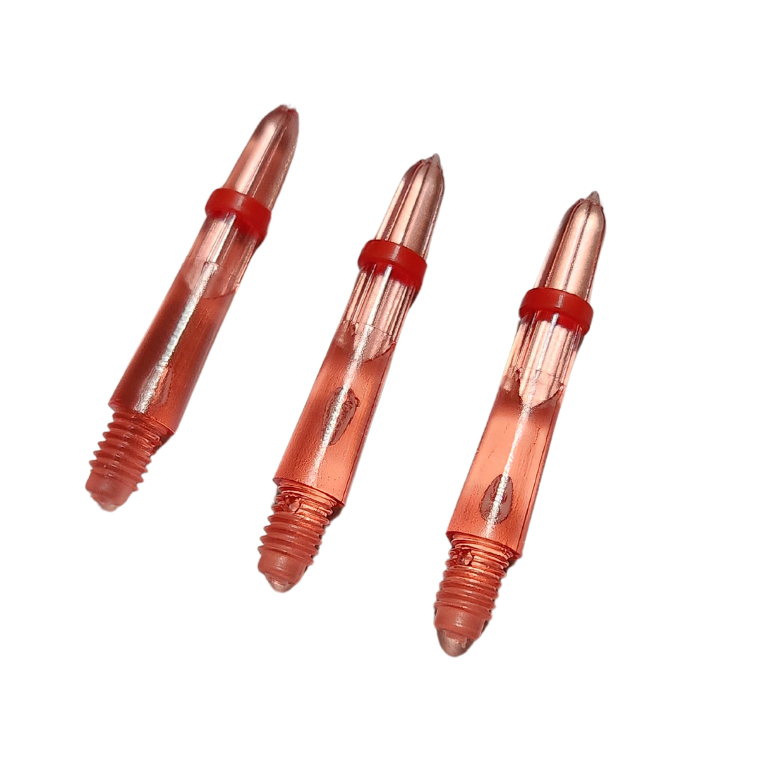 L-STYLE LARO 2BA POLY DART SHAFTS WITH RINGS - Red