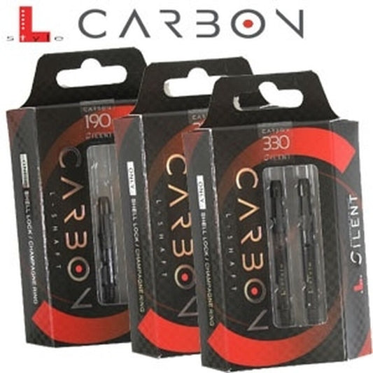 L-STYLE L-SHAFT CARBON SILENT STRAIGHT DART SHAFTS BLACK