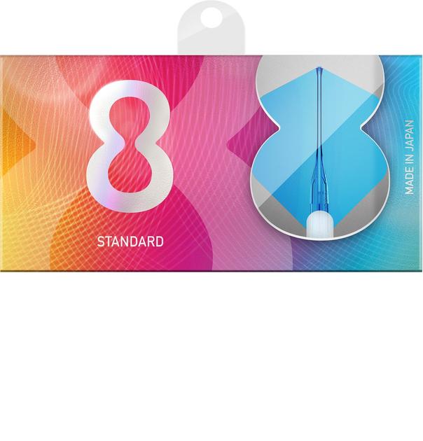 8 FLIGHT CLEAR CANDY DART FLIGHTS - NO 2 STANDARD
