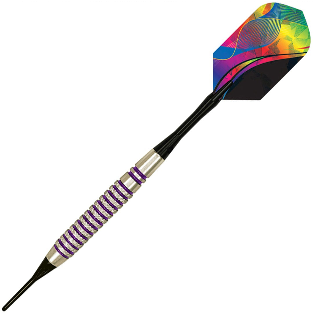 DART WORLD SPECTRUM SOFT TIP DARTS - PURPLE 18GM