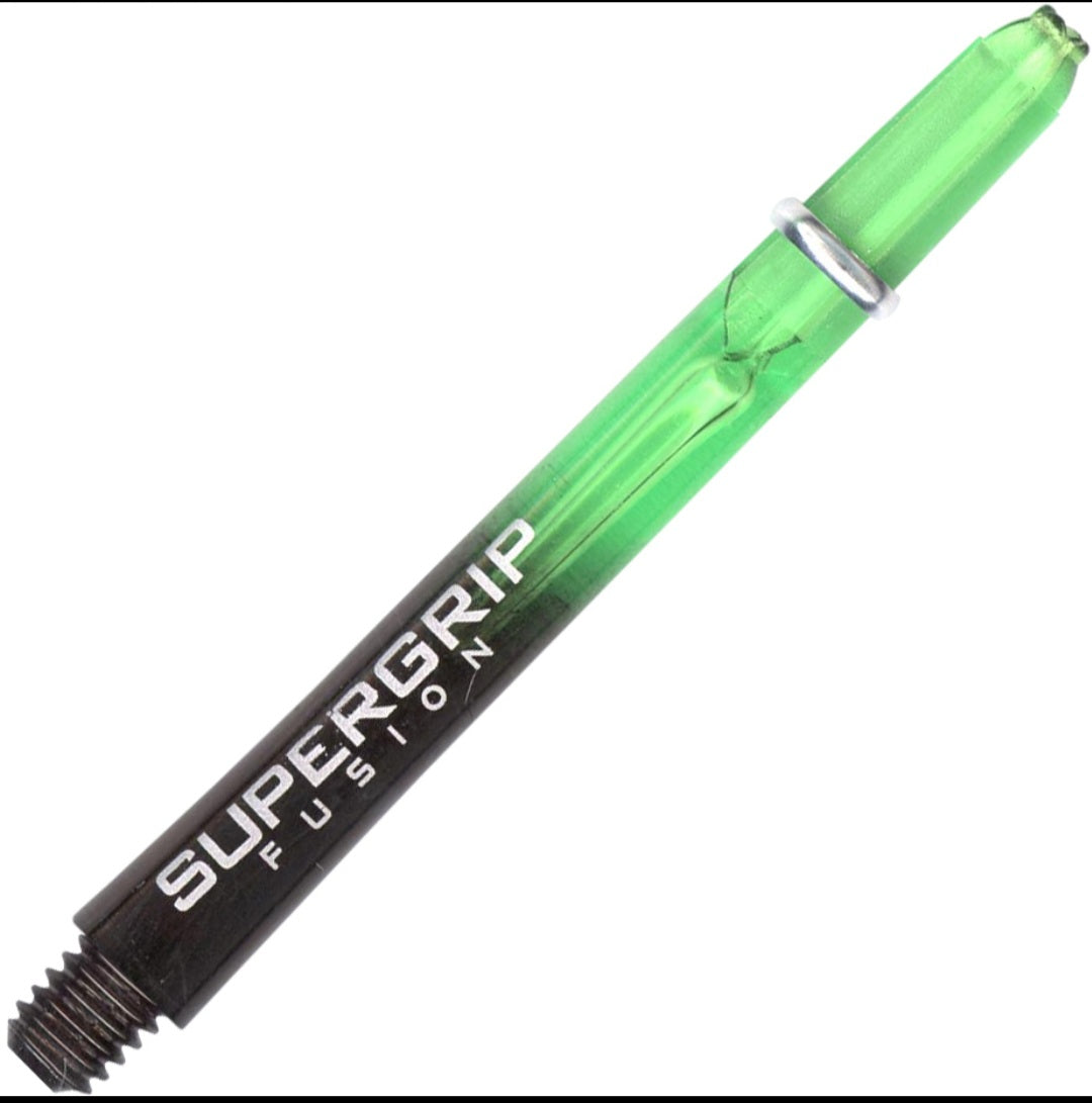 HARROWS SUPERGRIP FUSION DART SHAFTS - GREEN