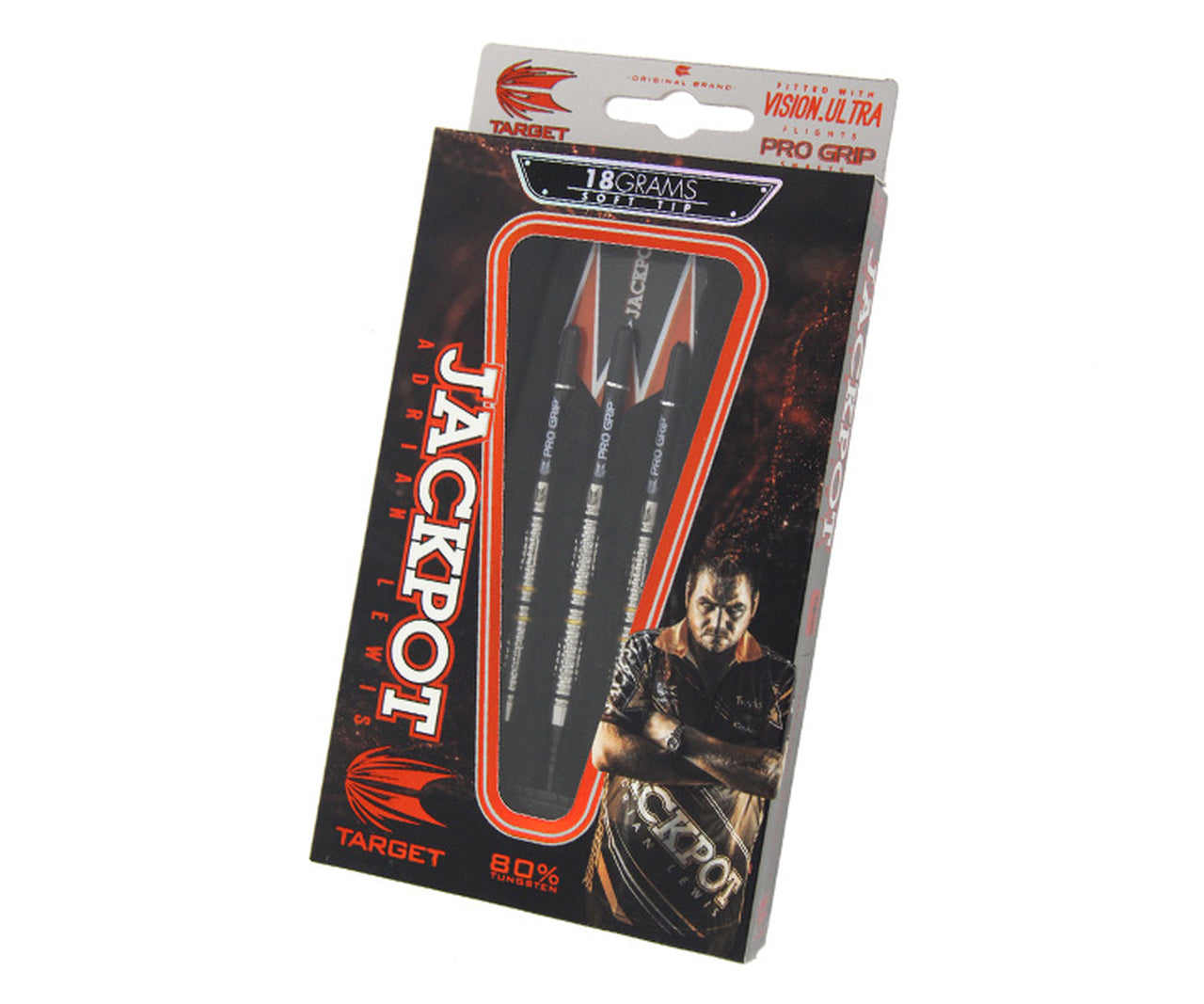 Target Pro-Player 80% Adrian Lewis 2ba Soft Tip Darts - 18g