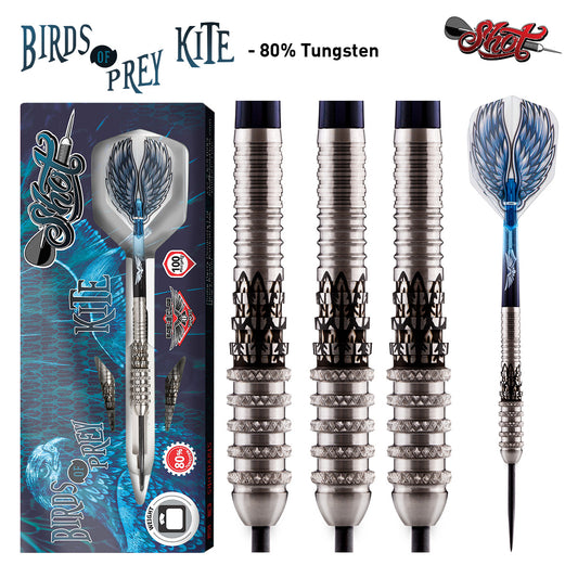 Birds of Prey Kite Steel Tip Dart Set-80% Tungsten Barrels-23g