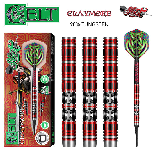 Celt Claymore Soft Tip Dart Set-90% Tungsten-18gm