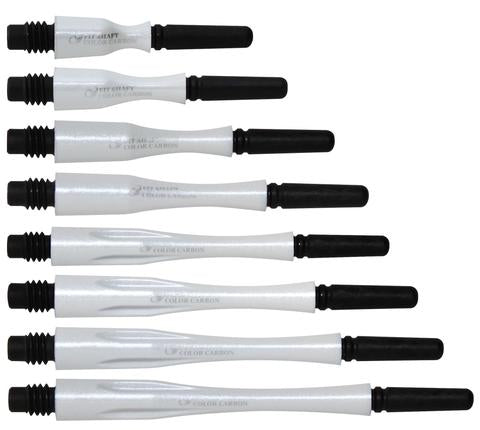 FIT FLIGHT CARBON HYBRID LOCKED DART SHAFTS - WHITE