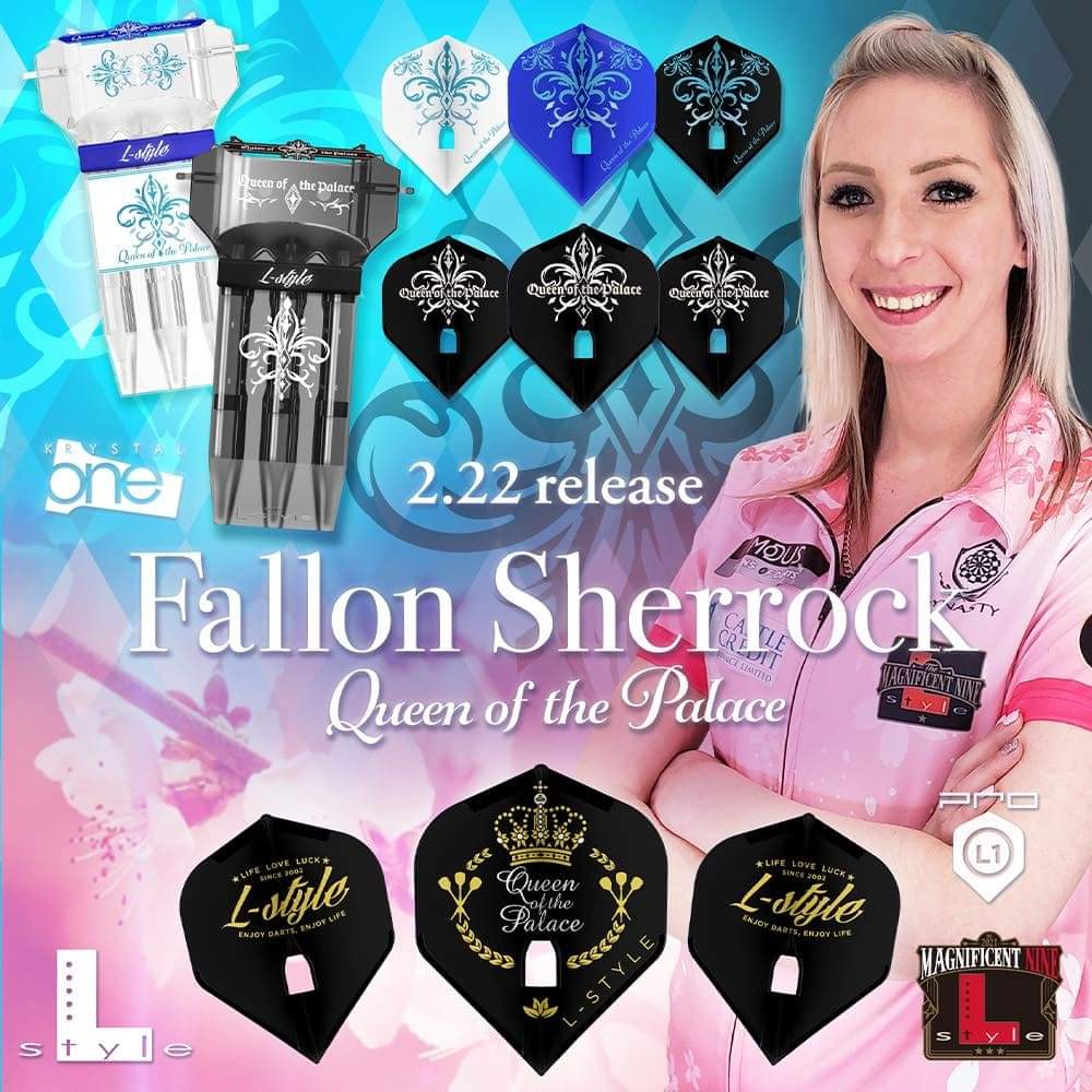L-Style Pro Fallon Sherrock V3 Dart Flights - L1/ Standard Black