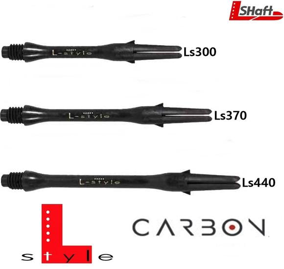 L-STYLE L-SHAFT CARBON SILENT SLIM DART SHAFTS CLEAR BLACK