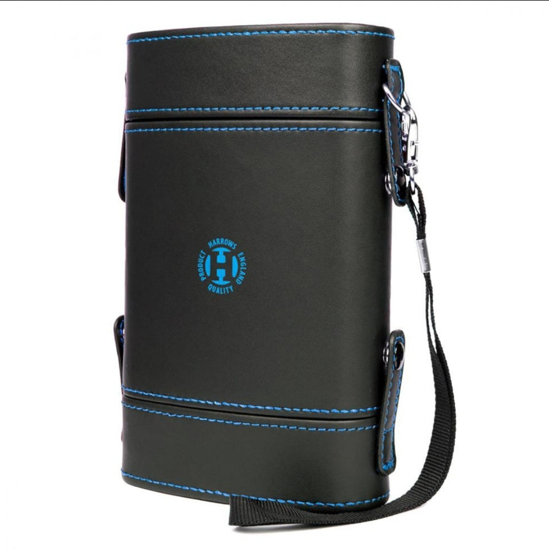 HARROWS PRIMA DART CASE - BLACK & AQUA BLUE