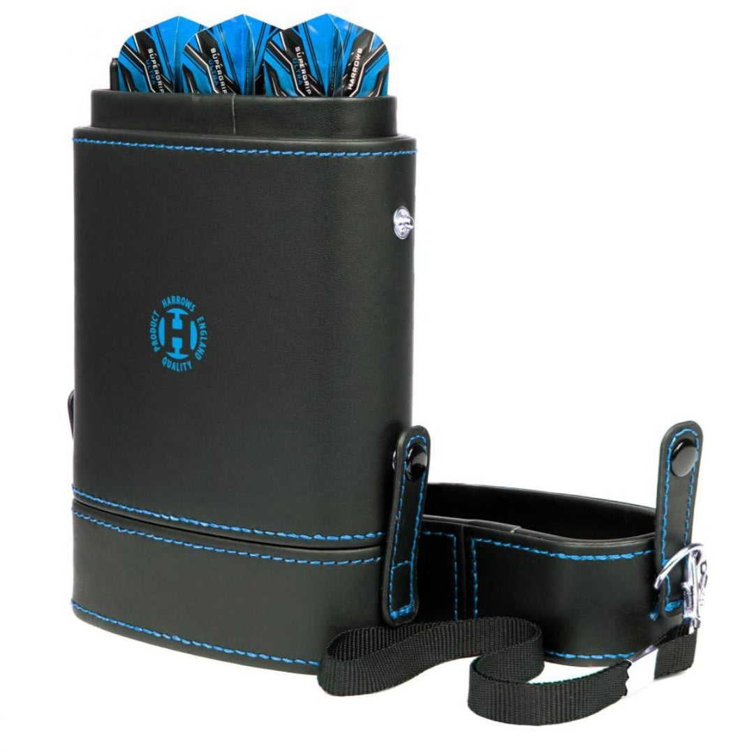 HARROWS PRIMA DART CASE - BLACK & AQUA BLUE