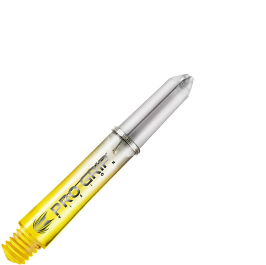 TARGET PRO GRIP VISION DART SHAFTS - SHORT CLEAR YELLOW