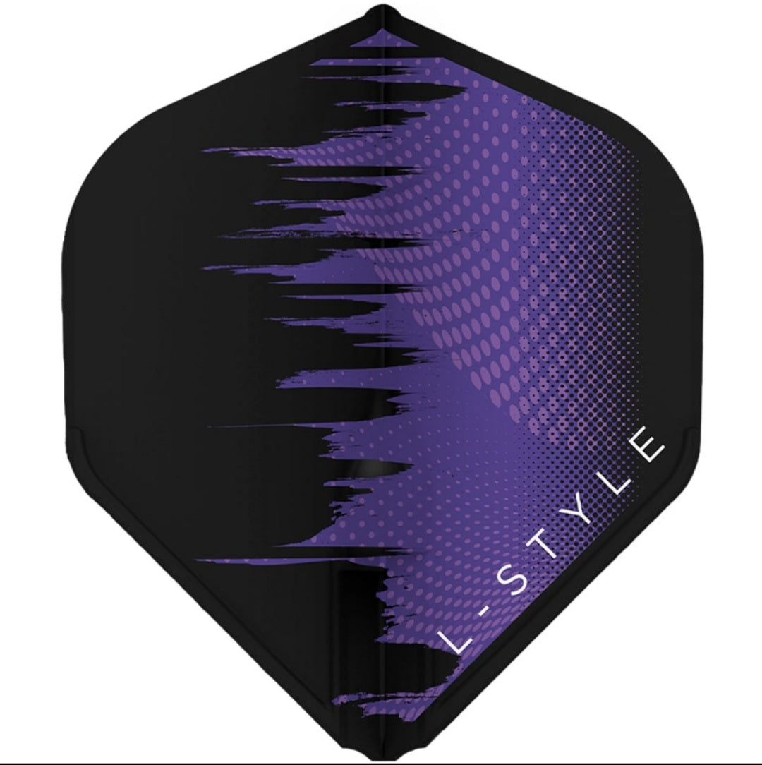 L-STYLE EZ DAVID EVANS DART FLIGHTS - L1 / STANDARD PURPLE