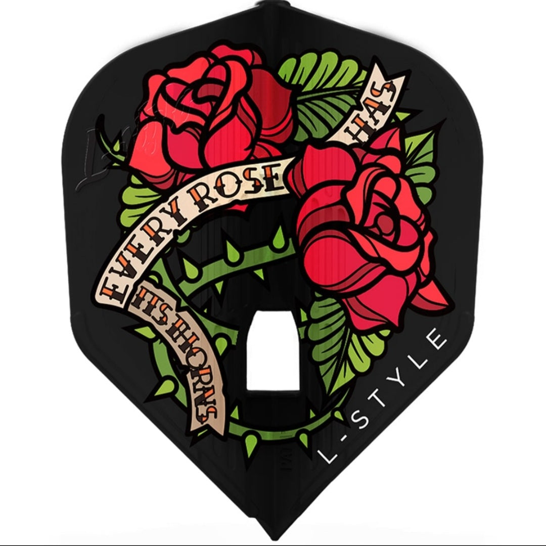 L-STYLE PRO LISA ASHTON V1 KAMI DART FLIGHTS - L3 / SHAPE BLACK