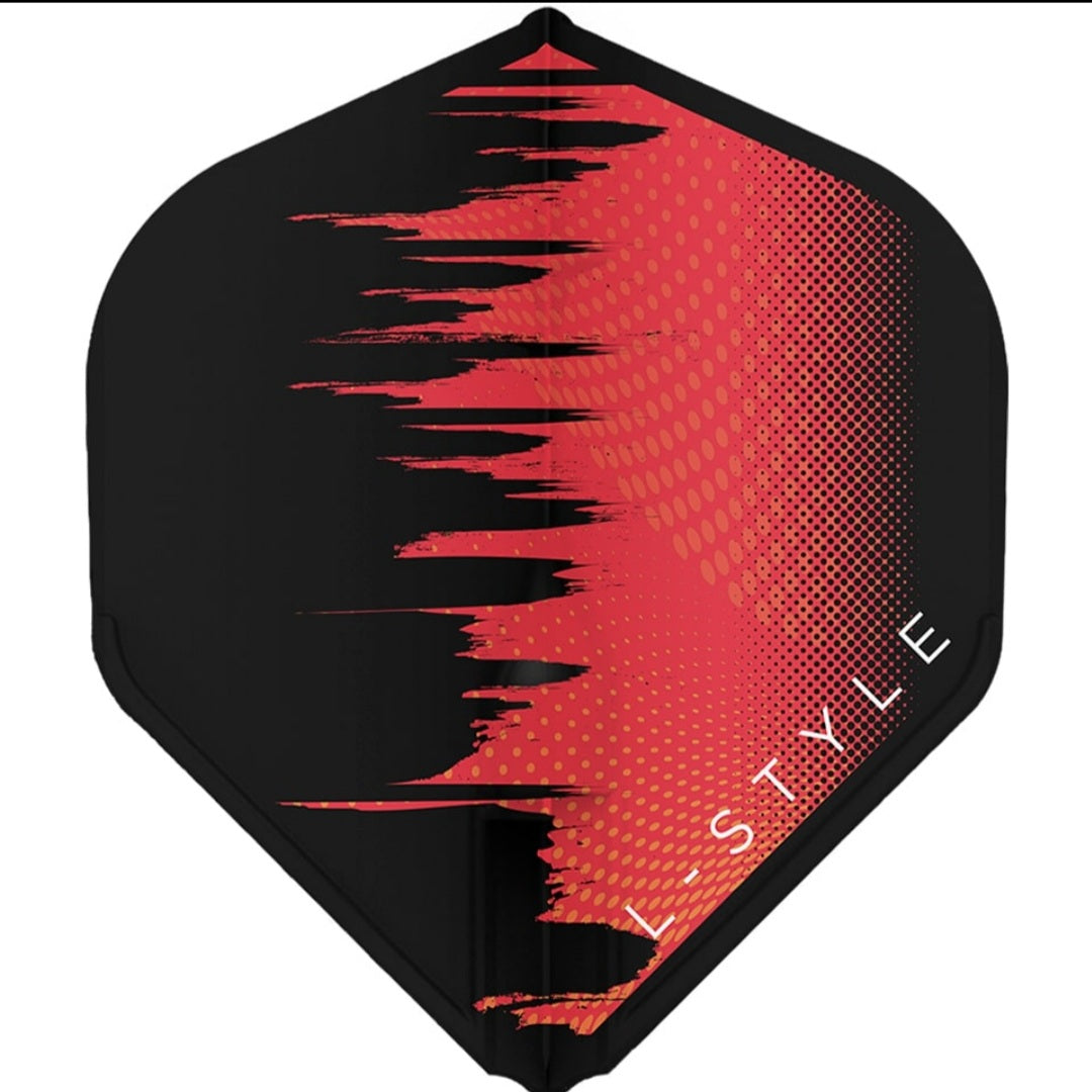 L-STYLE EZ DAVID EVANS DART FLIGHTS - L1 / STANDARD RED