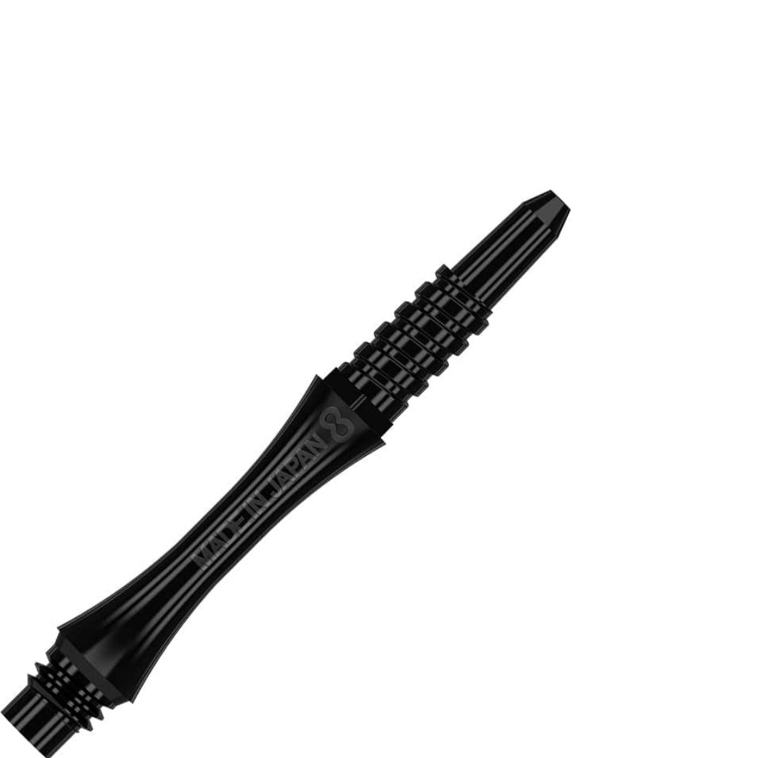 8 FLIGHT SLIM LOCKED DART SHAFTS - BLACK