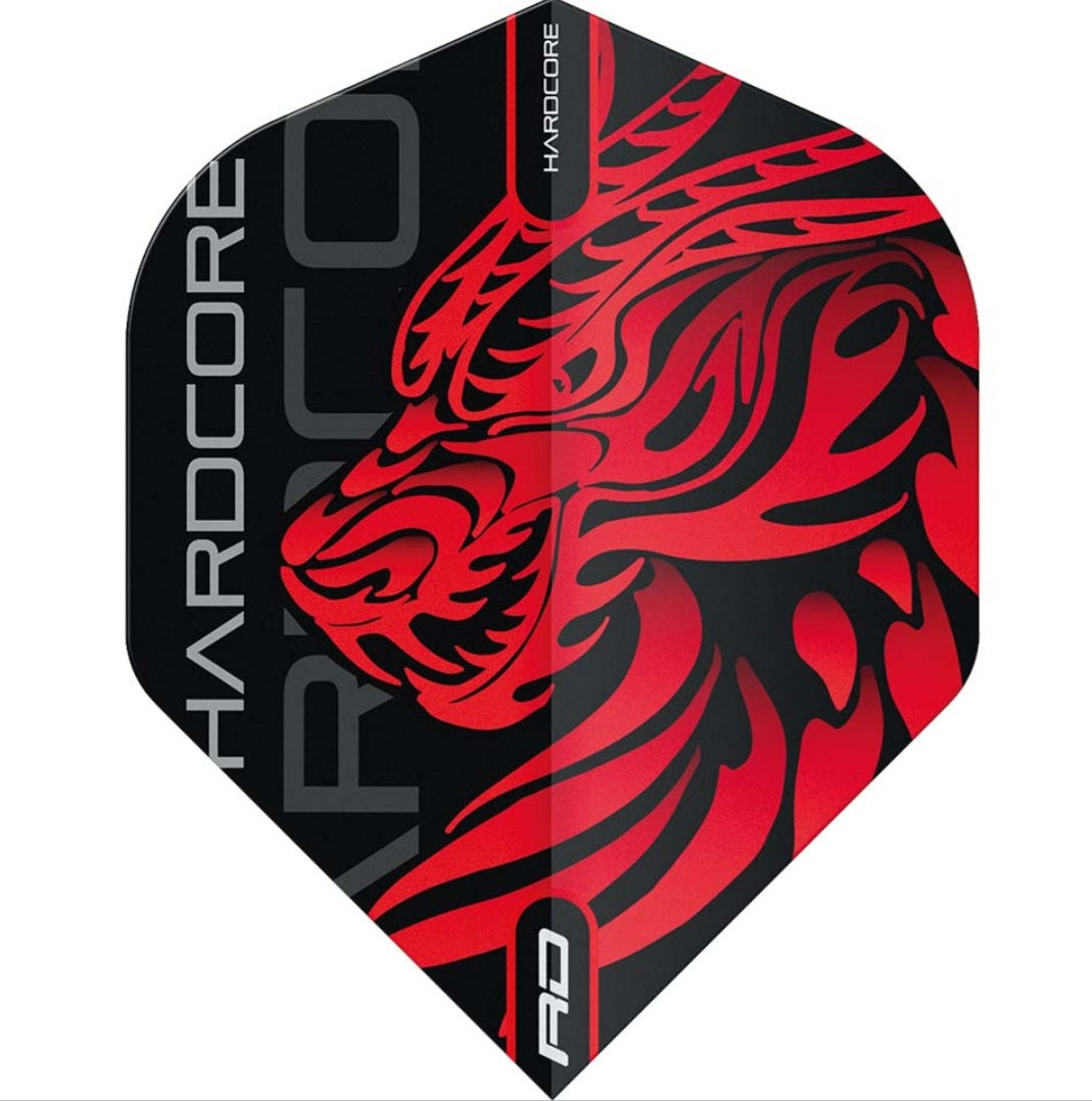 RED DRAGON JONNY CLAYTON HARDCORE DART FLIGHTS - STANDARD