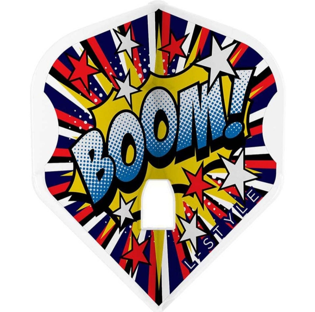 L-style Champagne BOOM Huffman Flights - Standard L1 Pro Clear White