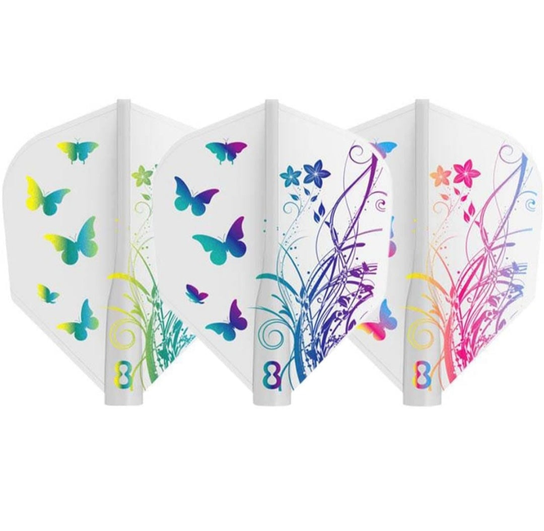 8 Flight Butterfly Dart Flights - No 6 Shape